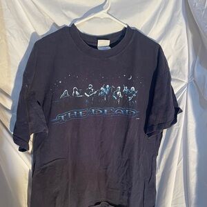 Black Graphic T-Shirt with Band Design. “The Dead”